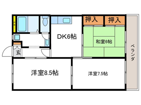 エバグリーン嵐山の物件間取画像